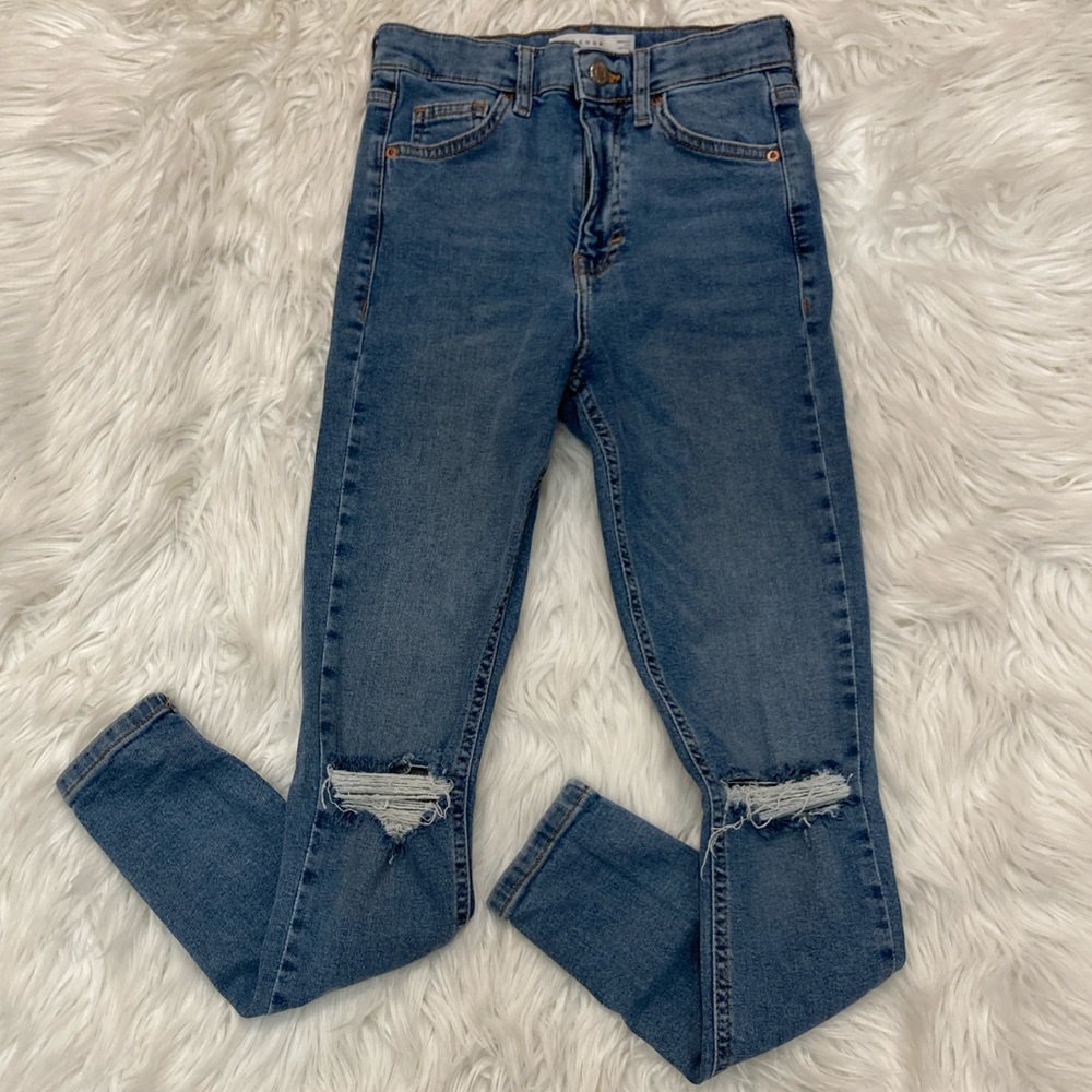 Topshop Jamie Distressed Skinny Jeans